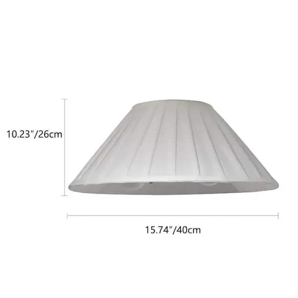 PAUMAN 15.74" 2-Light Fabric Flush Mount Ceiling Light Fixture, FS-260033 [Dimmable Capability: Dimmable, Exterior Fixture Type: Flush Mount, Features: Switch Controlled]