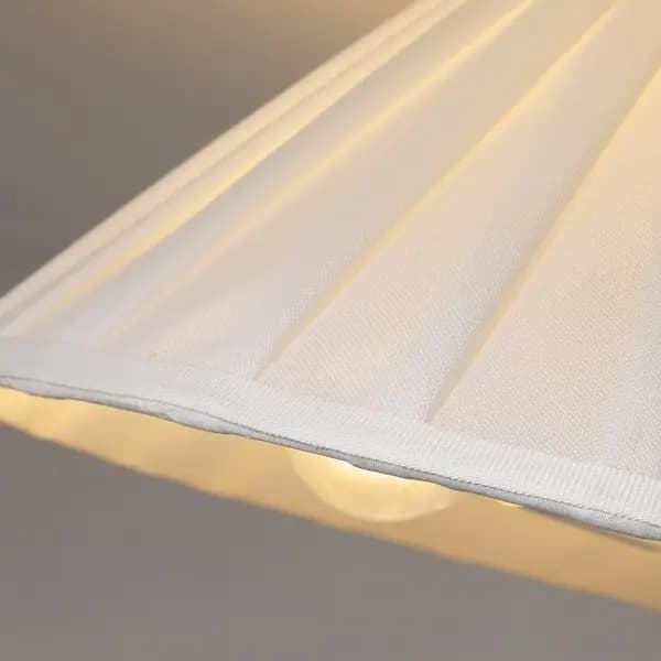 PAUMAN 15.74" 2-Light Fabric Flush Mount Ceiling Light Fixture, FS-260033 [Dimmable Capability: Dimmable, Exterior Fixture Type: Flush Mount, Features: Switch Controlled]