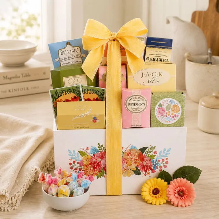Full Bloom Sweet Treats Basket [14x12x10, Wood, Manufactured in a facility that also, 734038079516]