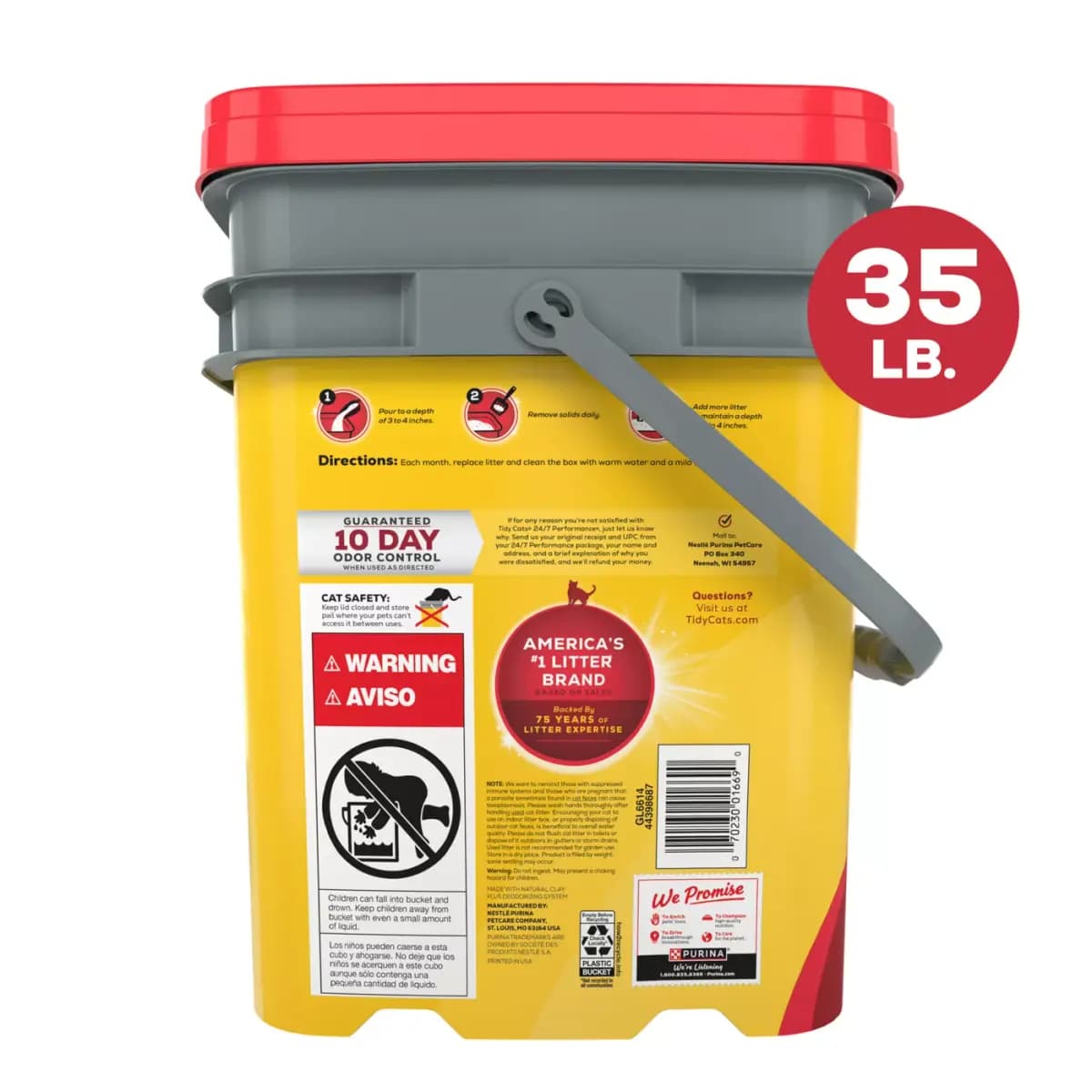 Purina Tidy Cats Clumping Cat Litter, 24⁄7 Performance Multi Cat Litter Purina® Tidy Cats® 24/7 Performance Clumping Multi-Cat Clay Cat Litter - Low Dust, 10 Day Odor [Features Gua