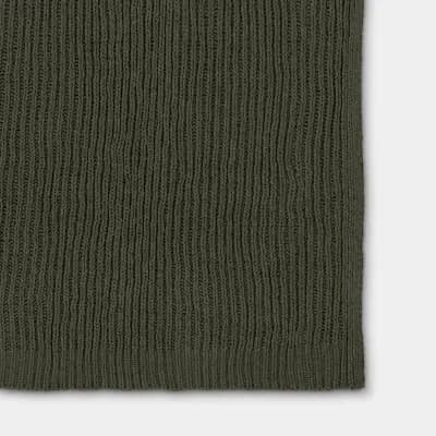 Threshold Chenille Throw Blanket Dark Sage Green - Thresholdâ„¢ [100% Recycled Polyester, Lightweight Fabric, OEKO-TEX STANDARD 100]