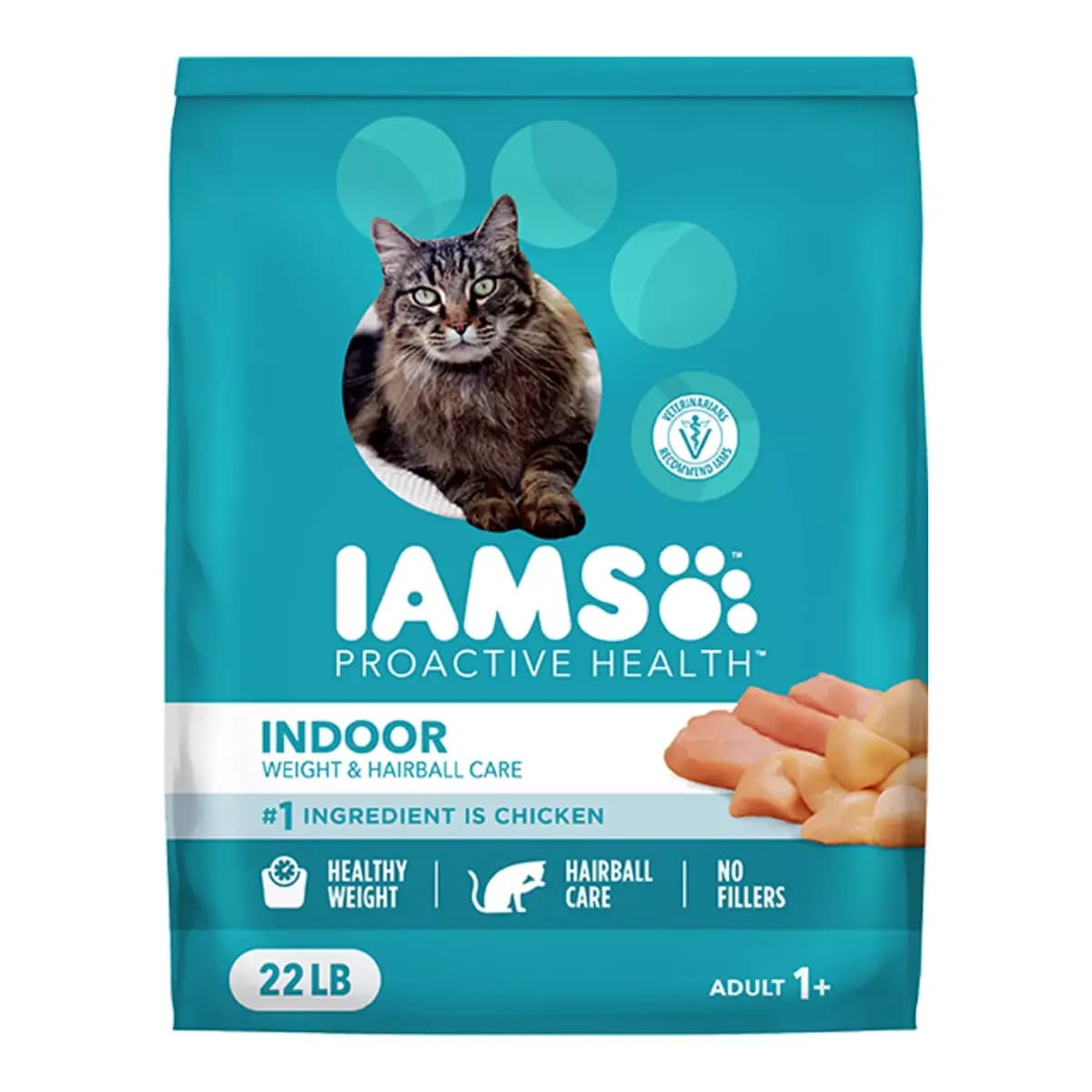 IAMS™ Proactive Health Indoor Adult Dry Cat Food - Weight & Hairball Care, Chicken [Species Cat, Brand IAMS, Food Type Dry, Breed Size All]