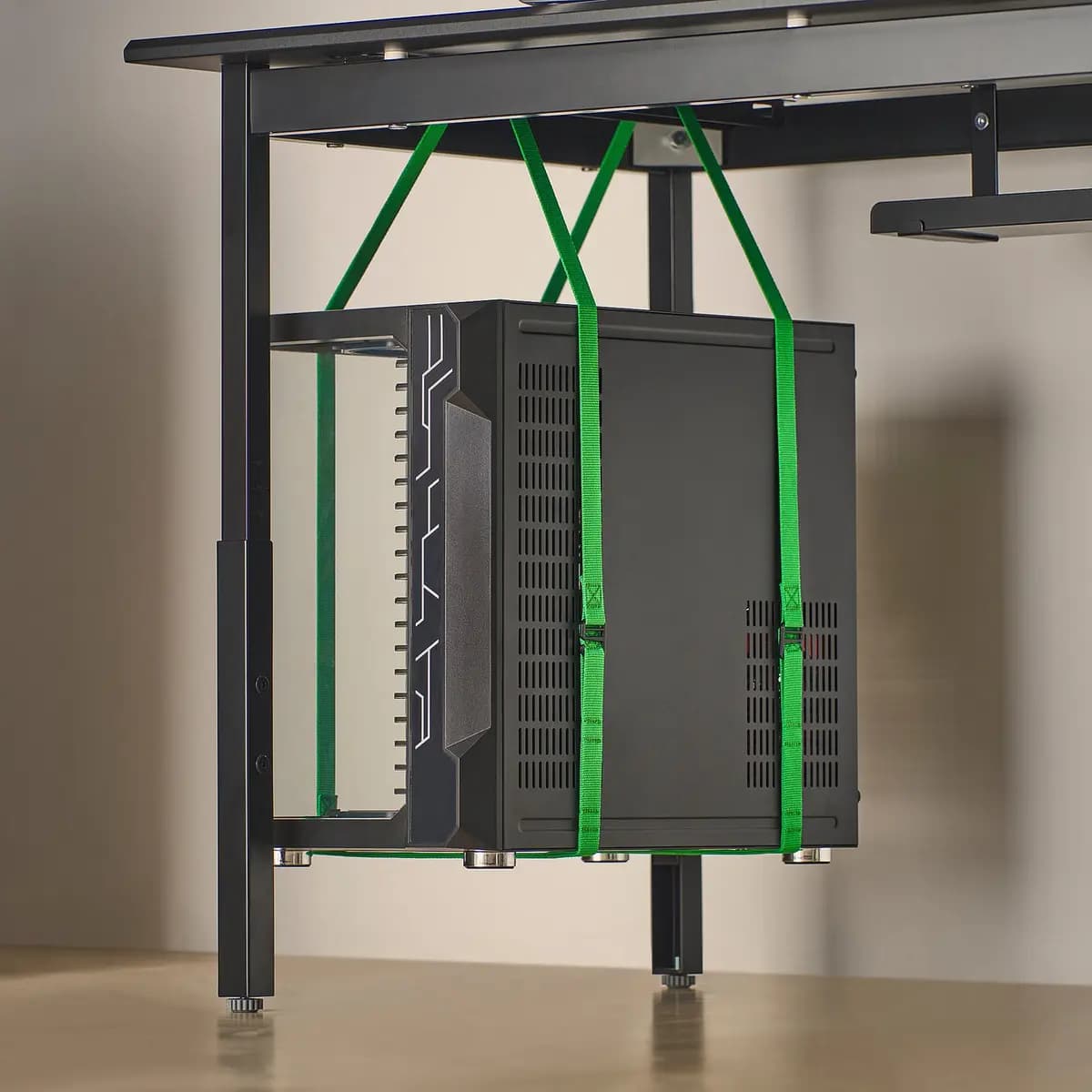 IKEA UTVISNING Gaming desk with shelf, black [Width 47 1/4 ", Depth 23 5/8 ", Max. height 36 1/4 "]