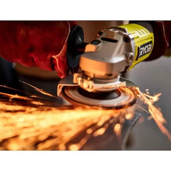 RYOBI ONE+ 18V Cordless 4-1/2 in. Angle Grinder (Tool Only), PCL445B [Amperage (A): 0.0 A, Battery Amp Hours: No Battery, Battery Power Type: Lithium Ion]