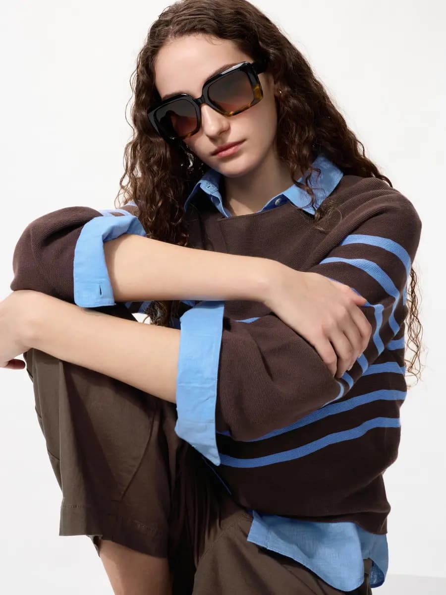Uniqlo Big Square Sunglasses 80 [Imported, UV400 lenses block approximately 99% of UV rays., One Size]