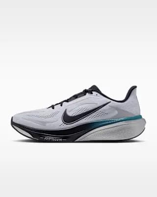 Nike Pegasus 42 Men's Road Running Shoes Football Grey/Bright Spruce/Metallic Silver/Black [Weight: Approx. 300g/10.59oz (Men’s US 10), Heel-to-toe drop: 10mm, Football Grey/Bright