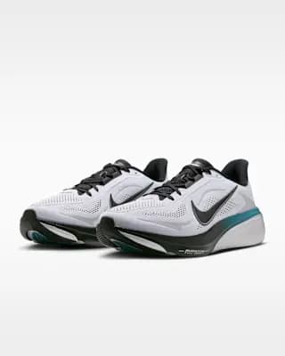 Nike Pegasus 42 Men's Road Running Shoes Football Grey/Bright Spruce/Metallic Silver/Black [Weight: Approx. 300g/10.59oz (Men’s US 10), Heel-to-toe drop: 10mm, Football Grey/Bright