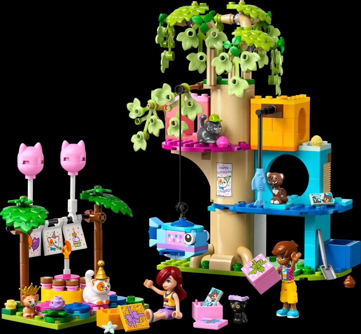 LEGO Cat Birthday Party & Tree House 42666 [321 pieces, ages 6+, Friends]