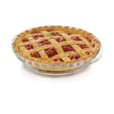 Libbey Baker's Basic 9.5" Glass Pie Baking Dish [2.45 Pounds, 1.69 Quart, Glass]