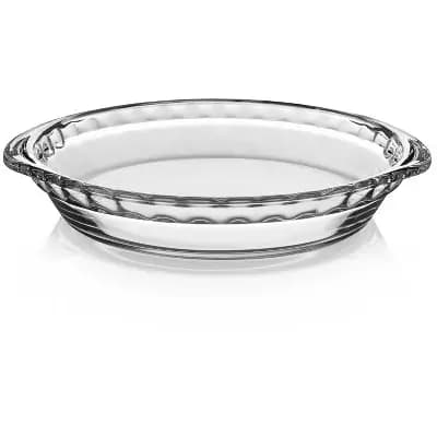 Libbey Baker's Basic 9.5" Glass Pie Baking Dish [2.45 Pounds, 1.69 Quart, Glass]