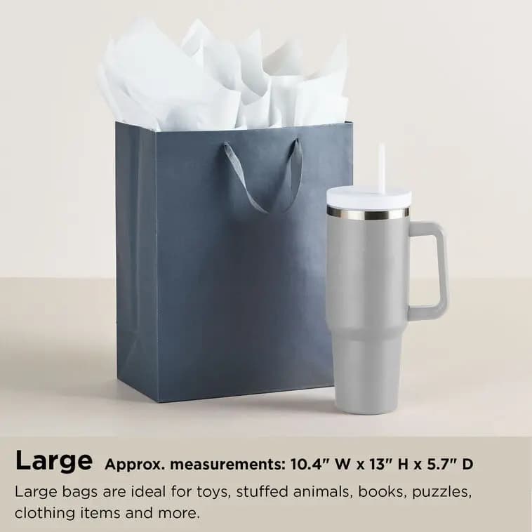 13" Home Alone Funny Quote Large Christmas Gift Bag [Merry Christmas, ya filthy animal!, Bag measures approx. 10.4" W x 13" H, 1, Made with paper sourced from respons]