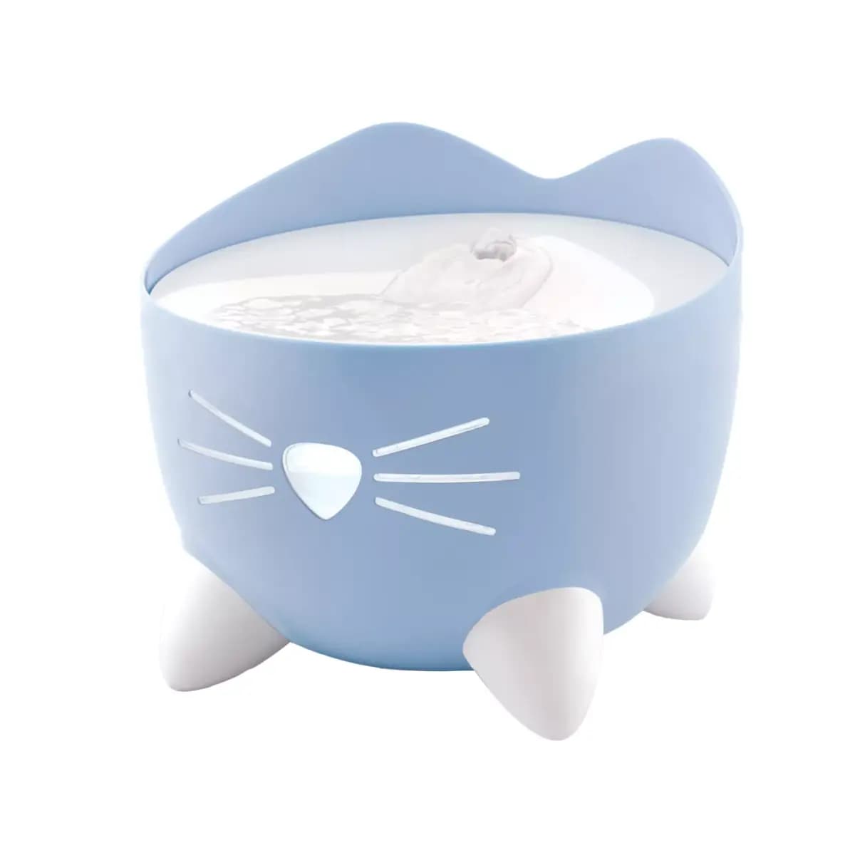 Catit® PIXI Cat Drinking Fountain [Includes (1) 2.5 L fountain, Super-silent & fully, Intended Pet(s) Cat, Color Blue, Product Dimensions 8 in x 8 in x 6.7 in]