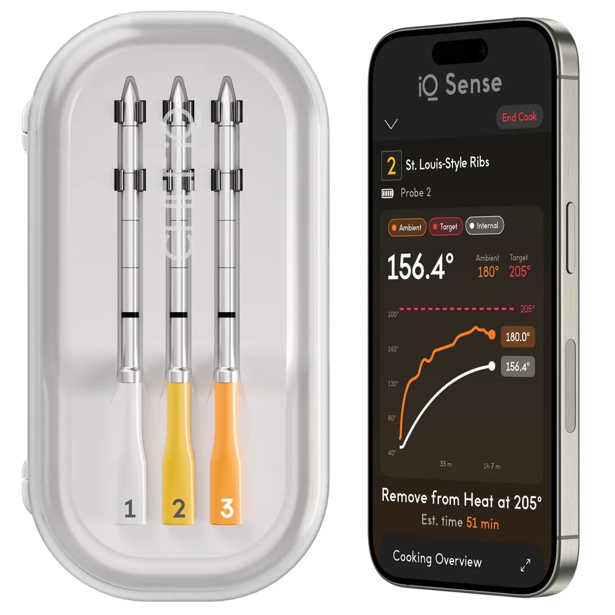 Chef iQ iQ Sense 3 Probes Sea Salt [0.19 in. x 4.75 in., 3 Probes, Sea Salt]