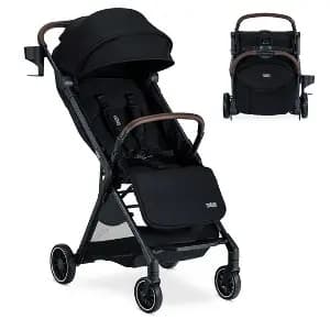 Britax Juniper Compact Stroller, Lightweight Fold-and-Go Design - Raven Black: Adjustable Harness, Canopy, Safety Lock, Forward Facing Seat [Dimensions (Overall) 43.5 Inches (H) x 