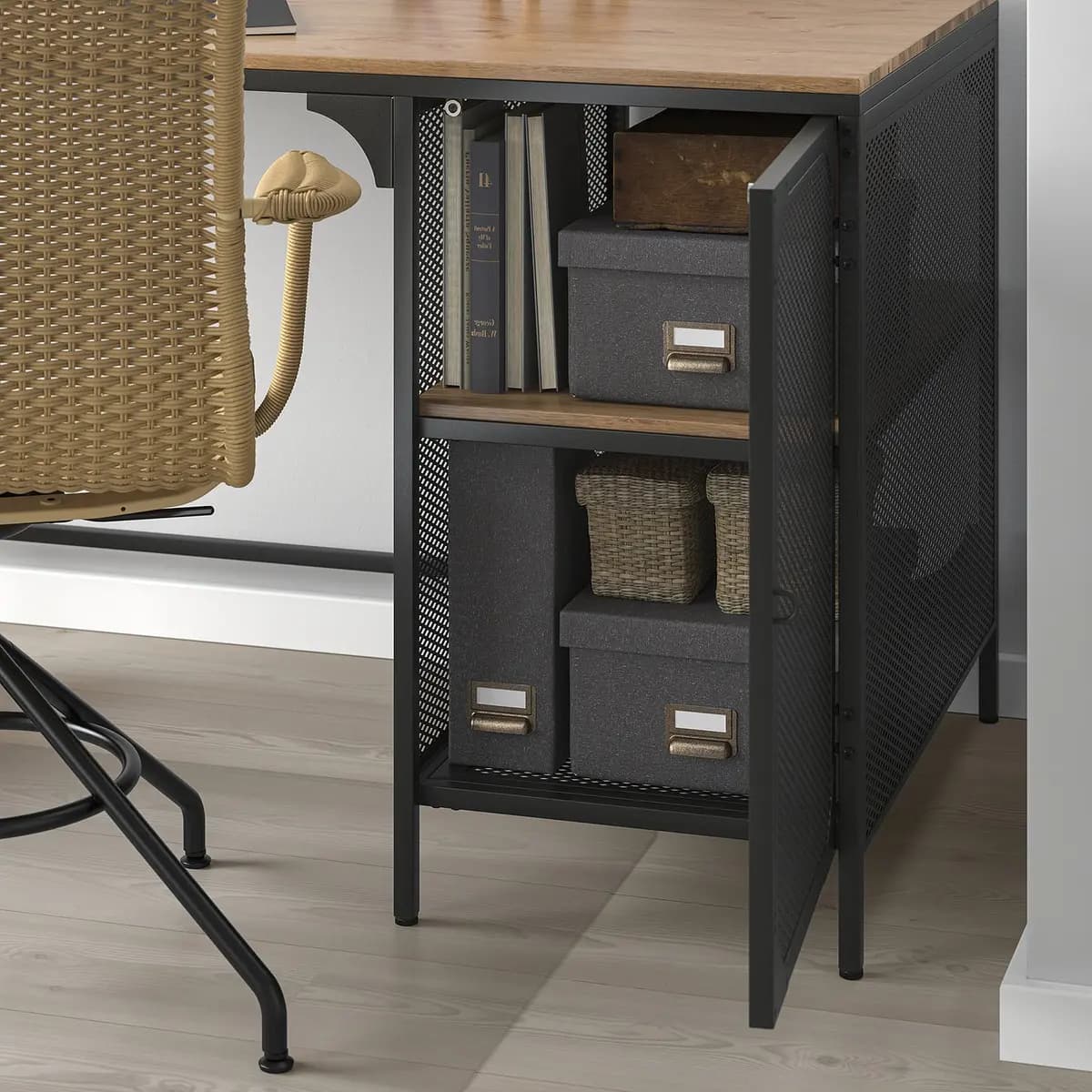 IKEA FJÄLLBO Desk, black [Width 55 1/8 ", Depth 27 1/2 ", Height 29 1/2 "]