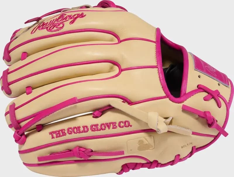 Rawlings Heart of the Hide 11.25-Inch Infield Glove, Right Hand Throw [Conventional, Camel/Berry, Standard]