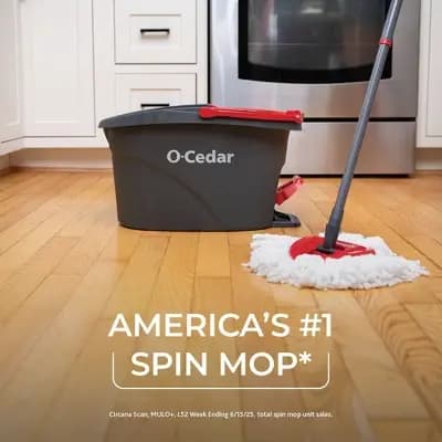 O-Cedar EasyWring Spin Mop and Bucket System: Portable, Non-Abrasive, Reusable, Extendable Handle [003-03-0027, Imported, 50335649]
