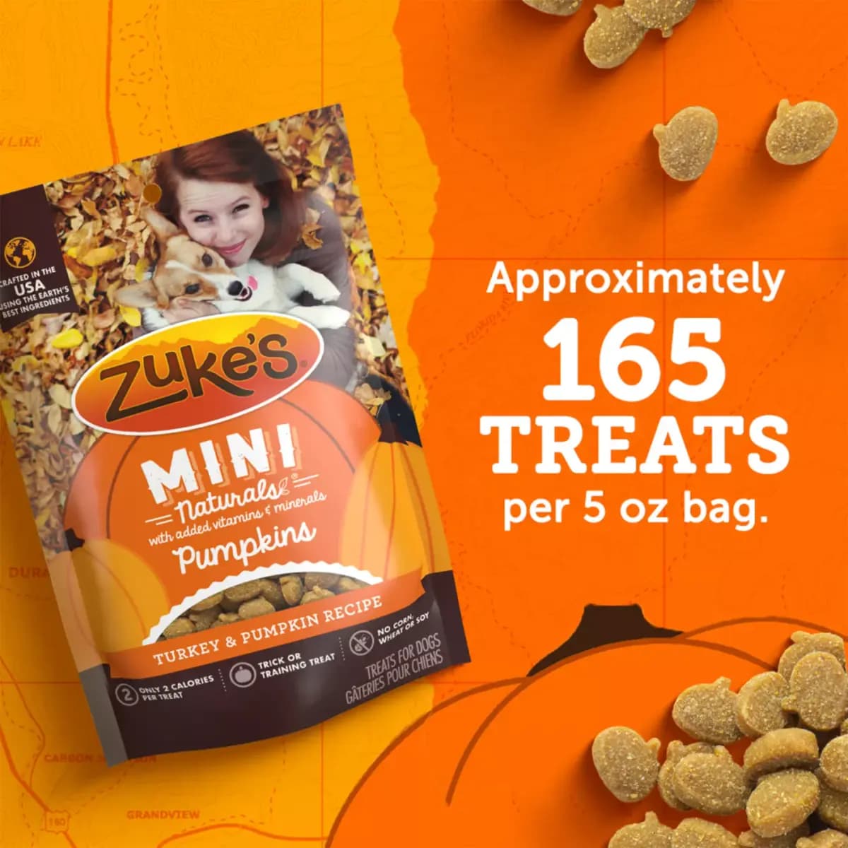 Zuke's Mini Naturals With Added Vitamins & Minerals Dog Treats - Turkey & Pumpkin Flavor 5 OZ [Species Dog, Brand Zukes Mini Naturals, Food Type Bites, Bits, Semi-Moist, Soft, Tend