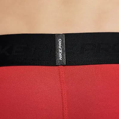 Nike Pro Men's Dri-FIT 3/4-Length Fitness Tights University Red/Black [University Red/Black, Machine wash, Imported]