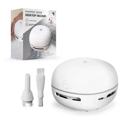 Sharper Image Desktop Cordless Vacuum White [Battery, 0 Meter, 3 Meter]
