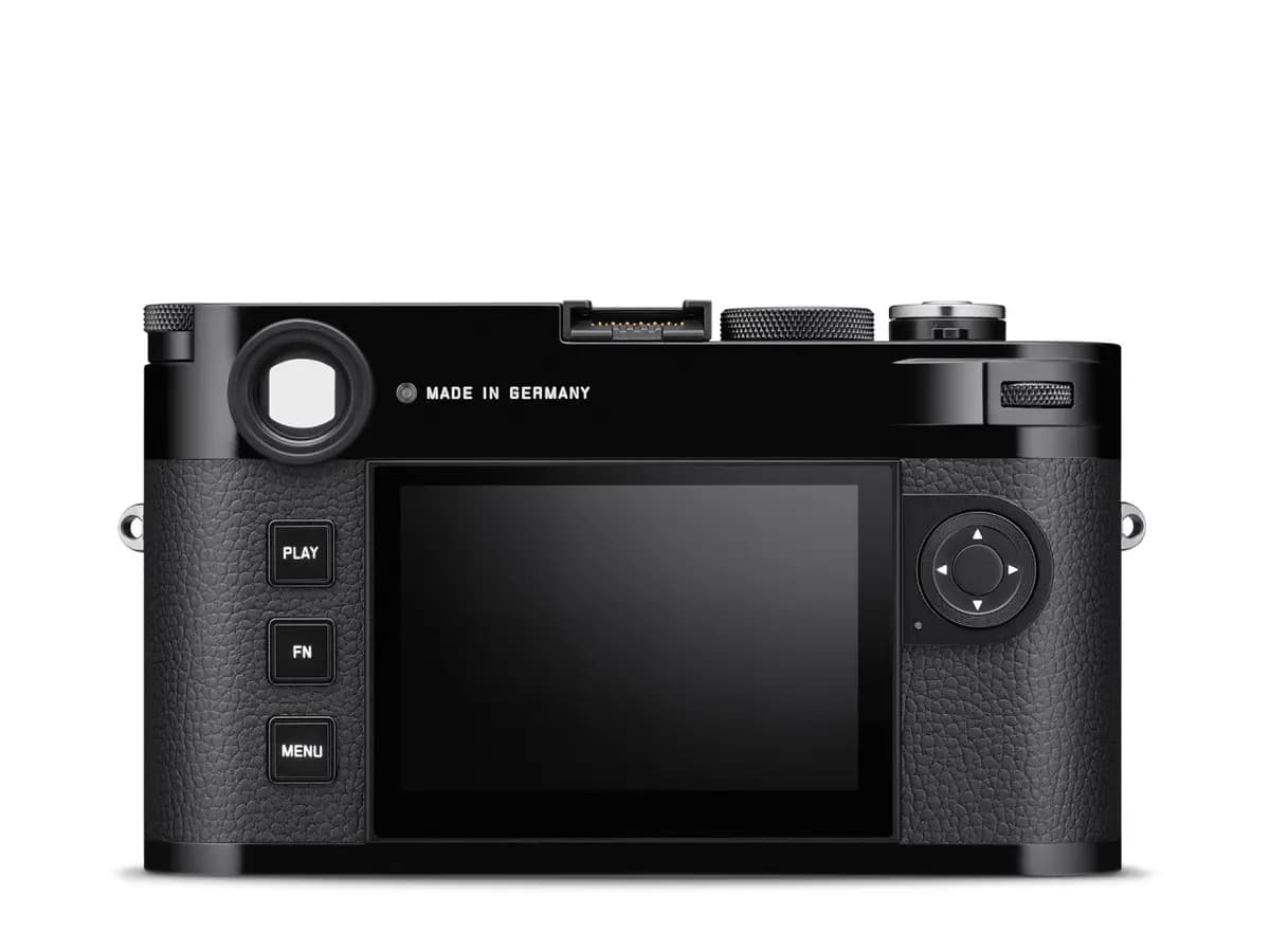 Leica M11 in Glossy Black Finish [Compact, digital rangefinder system camera, BSI CMOS full-frame sensor with Triple Resolution Technology, Top and base plates made of brass with g