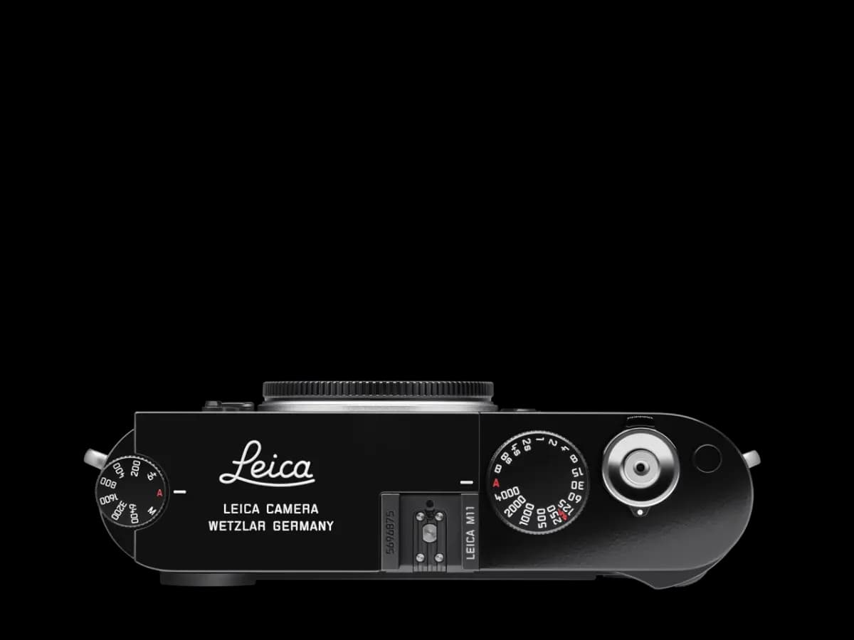Leica M11 in Glossy Black Finish [Compact, digital rangefinder system camera, BSI CMOS full-frame sensor with Triple Resolution Technology, Top and base plates made of brass with g