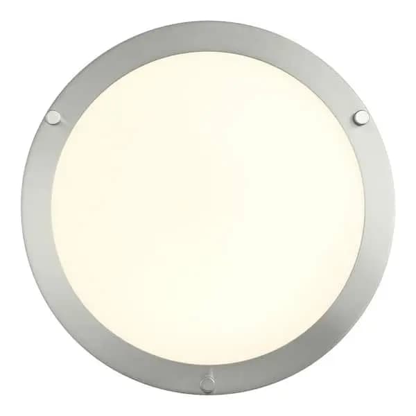 Hampton Bay Flaxmere 12 in. Modern Brushed Nickel 5 CCT Integrated LED Flush Mount for Kitchens or Bedrooms, HB1023C5CCT-35 [Actual Color Temperature (K): 2700,3000,3500,4000,5000,