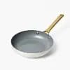 10" Nonstick Ceramic Coated Aluminum Frying Pan with Champagne Handle Cream - Figmint™ [10 Inches, 2.09 Pounds, Ceramic Nonstick]