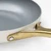 10" Nonstick Ceramic Coated Aluminum Frying Pan with Champagne Handle Cream - Figmint™ [10 Inches, 2.09 Pounds, Ceramic Nonstick]