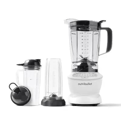 nutribullet Blender Full Size Combo 1200 Watt 640z NBF20500AW - Matte White: Smoothie Blender, 64oz Capacity, 4 Speeds [1200 Watts, 64 fl oz (US), 7.14 Pounds]