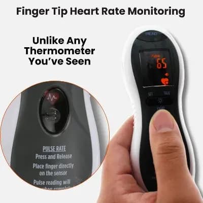 MOBI Ultra Pulse Digital Thermometer Talking Ear and Forehead Temp with Soft Probe Tip for All Ages: Battery Operated, Ambient Temperature Display [.15 Pounds, All Ages, Batteries]