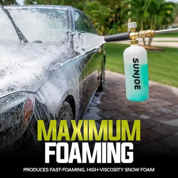 Sun Joe 1 Gal. Premium Snow Foam Pressure Washer Rated Car Wash Soap and Cleaner, Coconut, SPX-FCS1G-COC [Container Size (oz.): 128, Features: No Additional Features, Returnable: 9