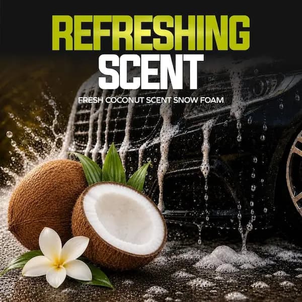 Sun Joe 1 Gal. Premium Snow Foam Pressure Washer Rated Car Wash Soap and Cleaner, Coconut, SPX-FCS1G-COC [Container Size (oz.): 128, Features: No Additional Features, Returnable: 9