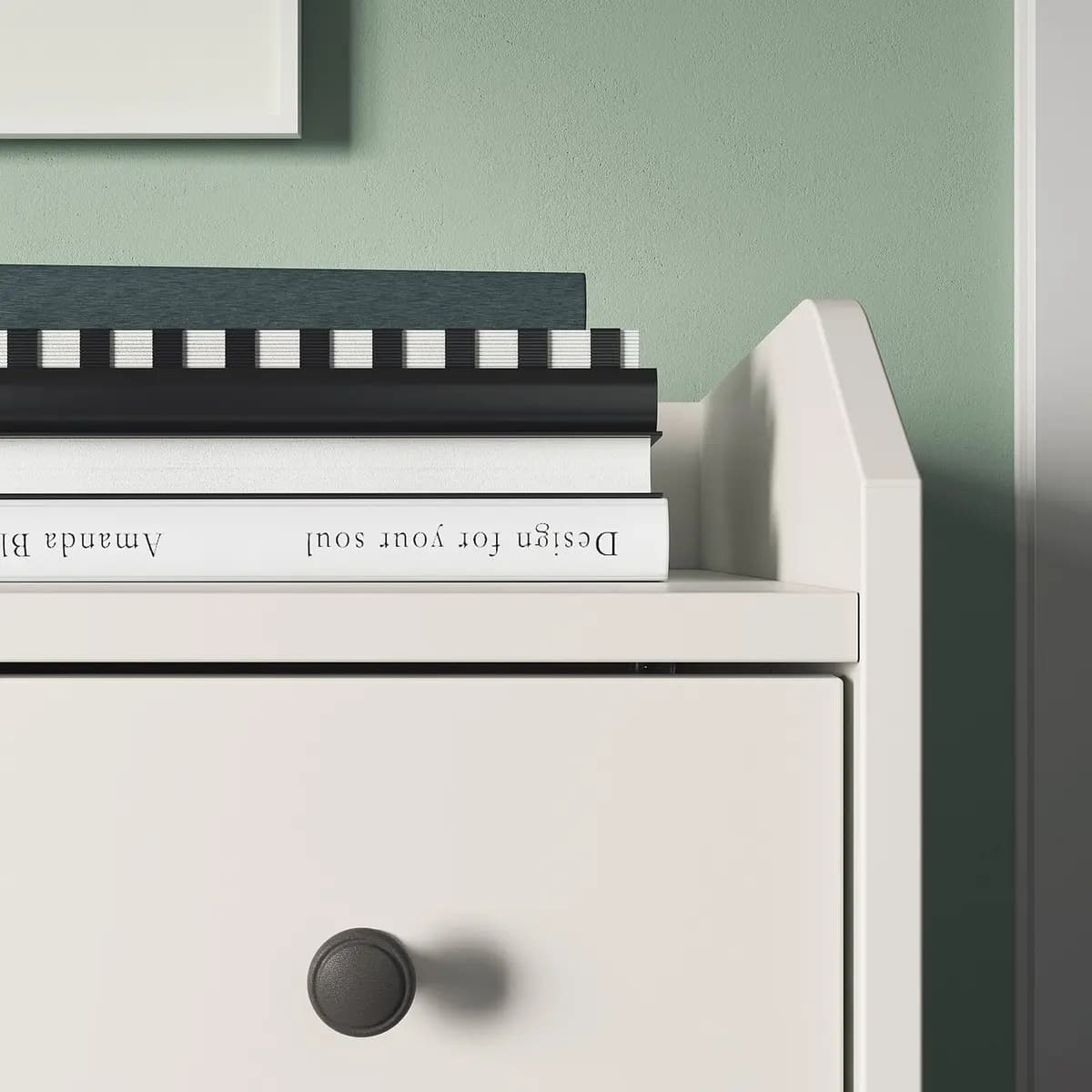 IKEA HAUGA 3-drawer dresser, white [Width 27 1/2 ", Depth 18 1/8 ", Height 33 1/8 "]