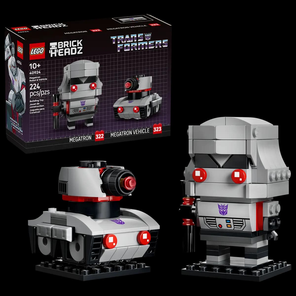 LEGO Megatron Robot & Vehicle 40924 [224 pieces, ages 10+, BrickHeadz]