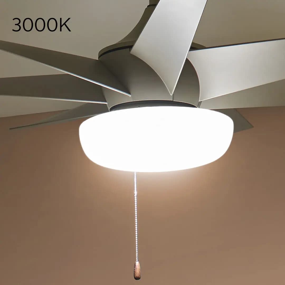 Kichler Fan Light Kit White (380960) [Attribute Selectable CCT, Attribute 2 Built-In Options, Attribute 3000K, 5000K]