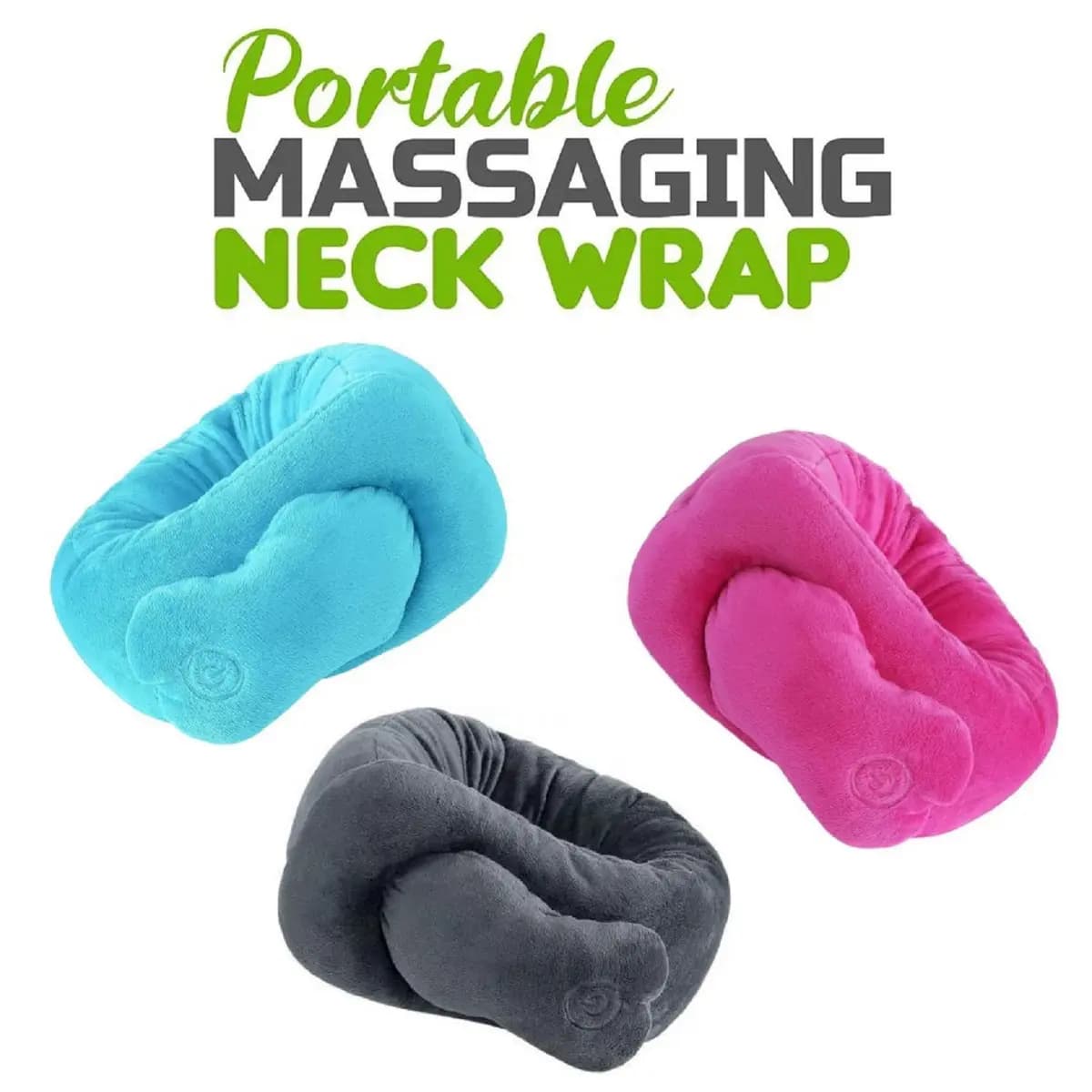 Pursonic Portable Neck & Shoulder Adjustable Massaging Wrap [Two Deep and Powerful Massaging modes, HMG925BL, HMG925GY]