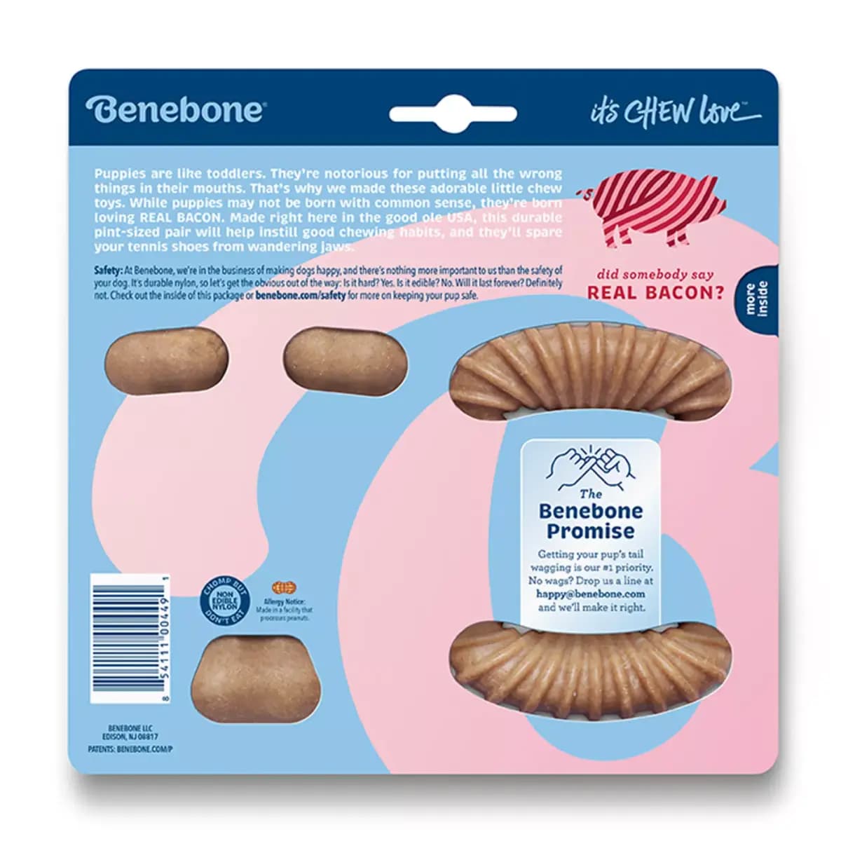 Benebones Benebone Puppy 2 Pack Chew Toys Bacon Flavor Dog Chew Toy [Description and Overview We started with the premise that dogs ex, Product Brand & Name BENEBONE PUPPY 2PK DENT