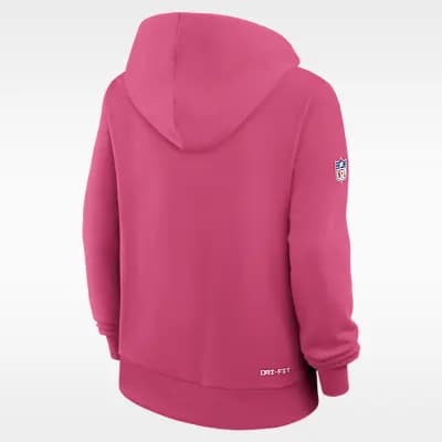 Seattle Seahawks Crucial Catch Standard Issue Women's Nike Dri-FIT NFL Pullover Hoodie Pink [Pink, Hood with drawstring, Front pocket]