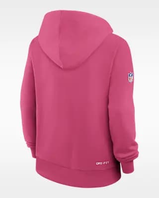 Seattle Seahawks Crucial Catch Standard Issue Women's Nike Dri-FIT NFL Pullover Hoodie Pink [Pink, Hood with drawstring, Front pocket]