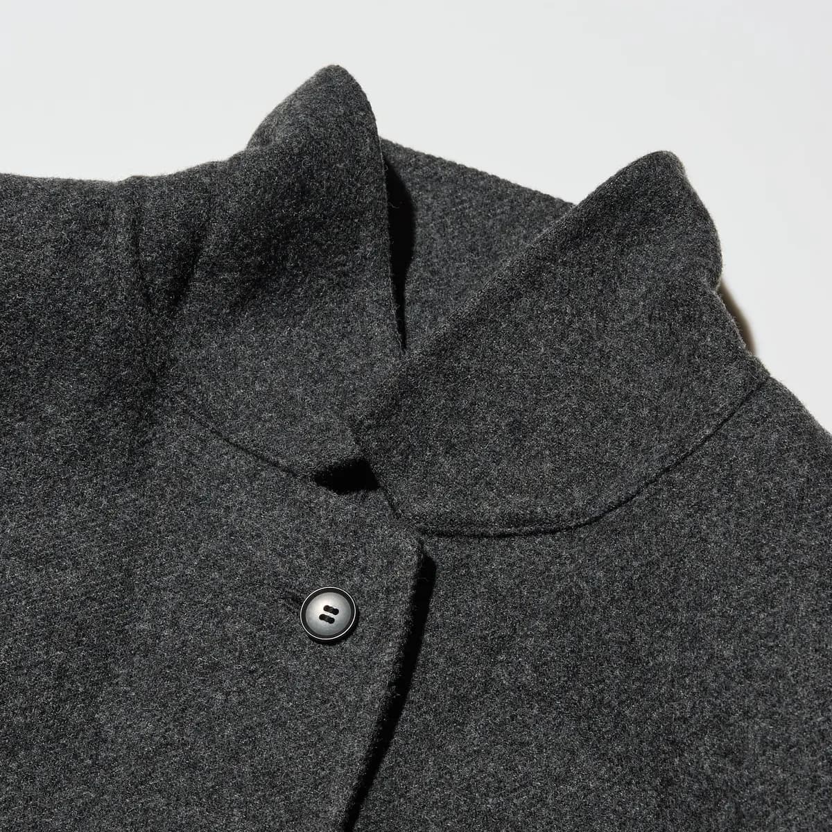 Uniqlo Double Face Tailored Jacket Dark Gray [Imported, Do not wash, Dry clean, A relaxed, easy throw-on layer.]