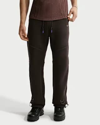 Nike Tech Men's Open-Hem Fleece Pants Shadow Brown [Shadow Brown, Pockets, Reflective details]