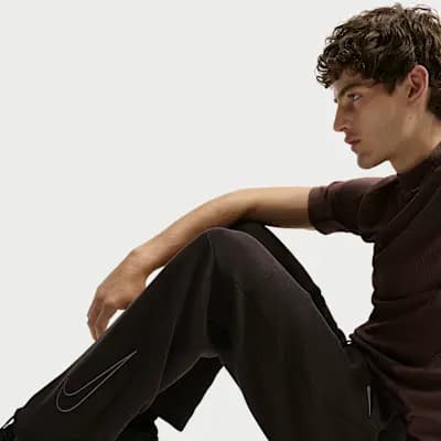 Nike Tech Men's Open-Hem Fleece Pants Shadow Brown [Shadow Brown, Pockets, Reflective details]