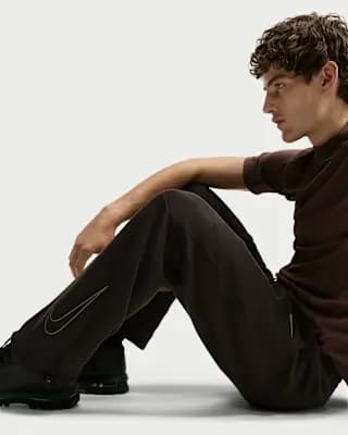 Nike Tech Men's Open-Hem Fleece Pants Shadow Brown [Shadow Brown, Pockets, Reflective details]