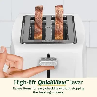 Cuisinart 2-Slice XL Slot Toaster White CPT-1200W [1200 Watts, 4.5 Pounds, Spot or Wipe Clean]