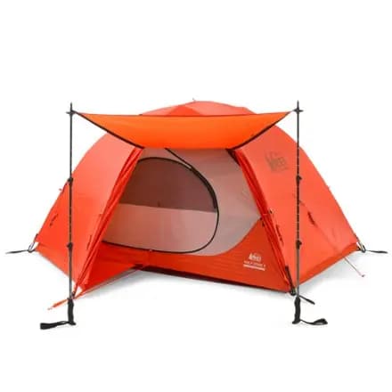 REI Co-op Half Dome 2 All-Season Tent with Footprint Orange Flare [Backpacking, 3 - 4-season, 2-person]