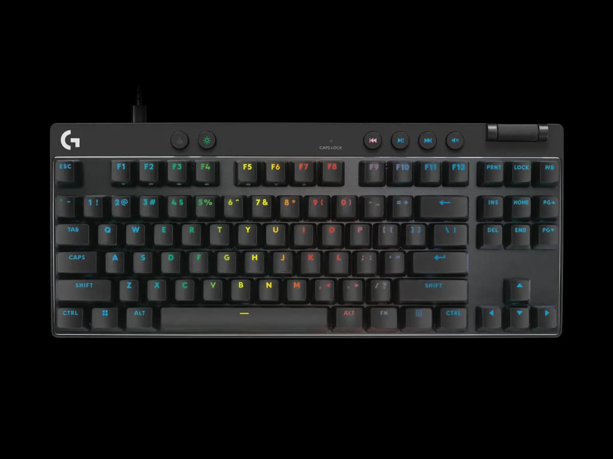 Logitech PRO X TKL RAPID - Black - English US (QWERTY) [1.5 in (38 mm), 14.06 in (357 mm), 5.91 in (150 mm)]
