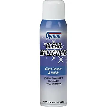 ITW Dymon Clear Reflections Glass Cleaner Aerosol Spray, 20 Oz Can [color Blue; Silver, Number Of Containers 1, Size (container) 20 oz, antibacterial No]