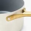 3qt Nonstick Ceramic Coated Aluminum Sauce Pan with Champagne Handle Cream - Figmint™ [8 Inches, 3.09 Pounds, Ceramic Nonstick]