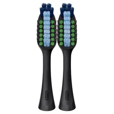 Oral-B Clic Toothbrush Whitening Replacement Brush Heads, Black, 2 Count [7 SMART Brushing Modes, Interactive Color Display, Artificial Intelligence + 3D]